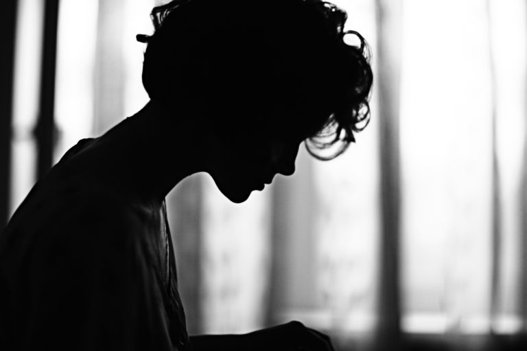 silhouette girl portrait