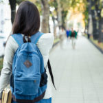 Teen girl with backpack