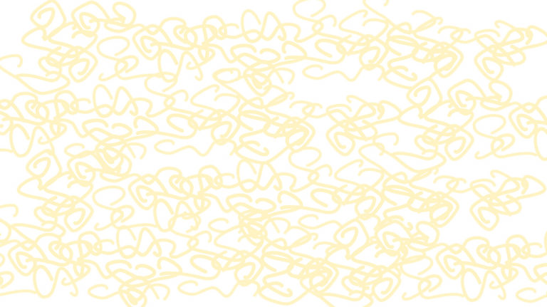 yellow squiggly lines representing chromatin strands in the nucleus