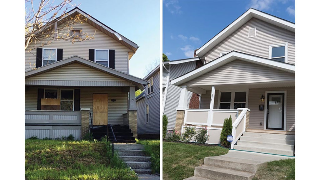 two houses: one in poor repair, one in good repair
