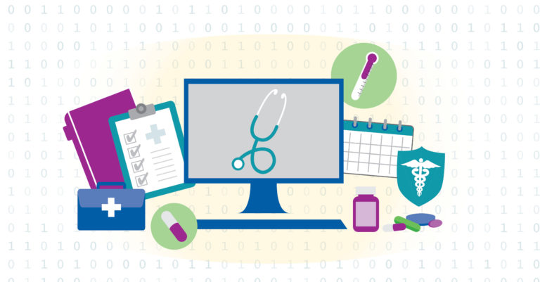 Collage of health technology tools