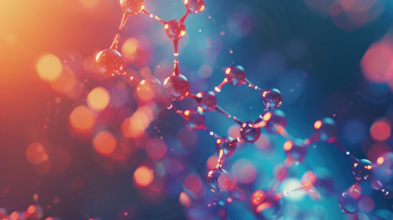 Science Inspired Abstract Art - An abstract composition inspired by scientific elements like beakers, test tubes, or molecular structures, chemistry, biology, physics