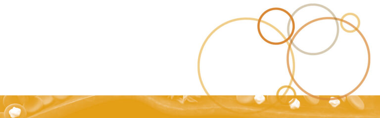 Decorative gold bar and circles on a white background